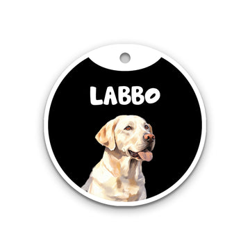 Customized Dog Id Tags - Labrador Retriever (White)